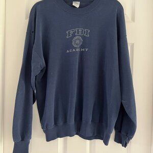 Vintage FBI Academy sweatshirt pullover crewneck XL Navy Blue